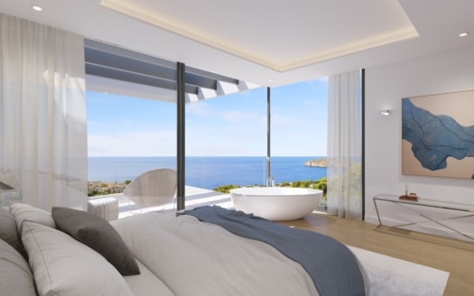 V-4802 Fantastische Villa in Nova Santa Ponsa mit atemberaubendem Panorama-Meerblick