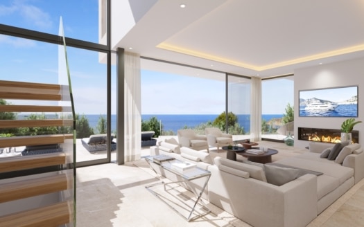 V-4802 Fantastische Villa in Nova Santa Ponsa mit atemberaubendem Panorama-Meerblick